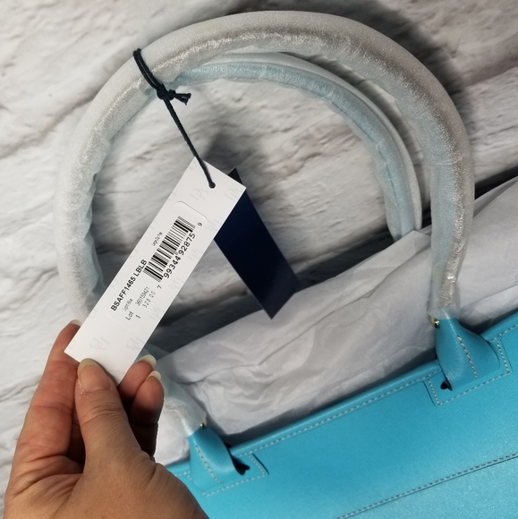 Dooney and Bourke Light Blue Saffiano Leather Tote - Picture 8 of 14